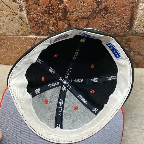 New Era 59FIFTY Frederick Key Fitted Hat 7 3/8 Black Orange 100% Wool Cap - Picture 6 of 13